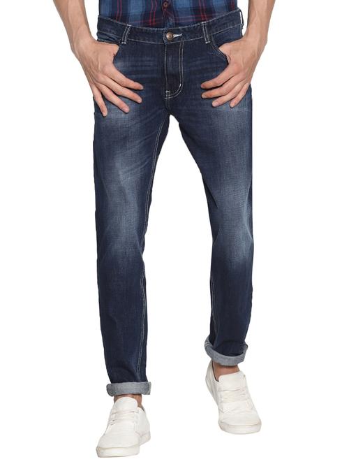 blue cotton washed jeans - 15738818 - Standard Image - 1