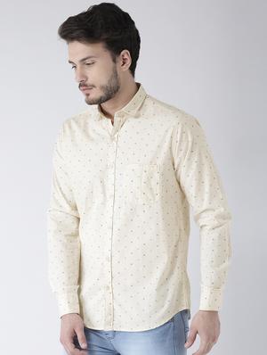 yellow cotton casual shirt - 15738855 - Standard Image - 2
