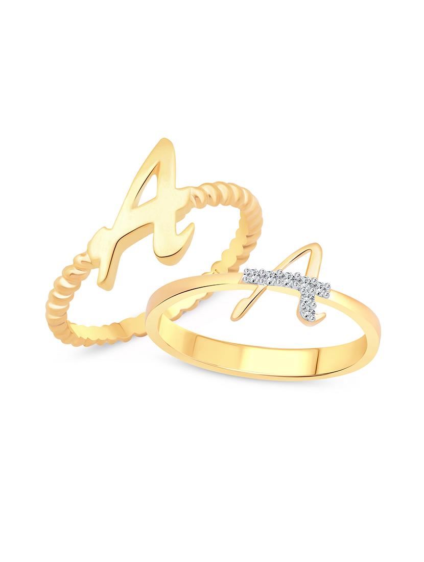 gold metal finger ring - 15738974 - Zoom Image - 1