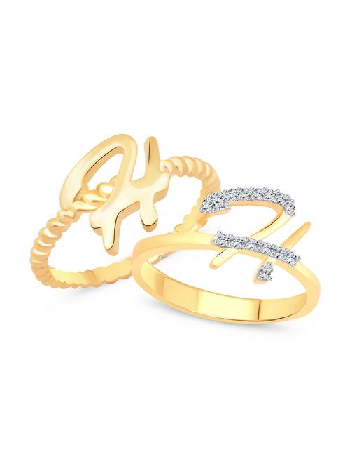 gold metal finger ring - 15738977 - Standard Image - 1