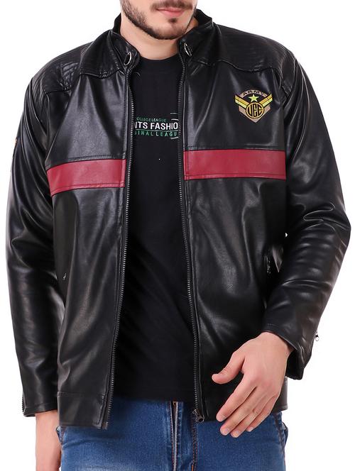 black leather biker jacket - 15739007 - Very Small Image - 1