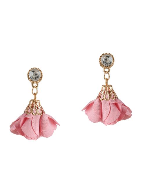 pink metal drop earring - 15739049 - Standard Image - 1