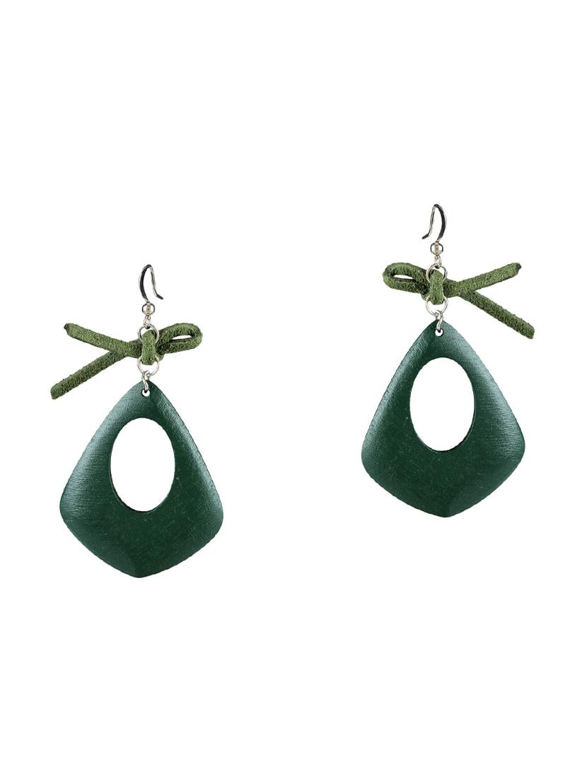 green metal drop earring - 15739058 - Zoom Image - 1