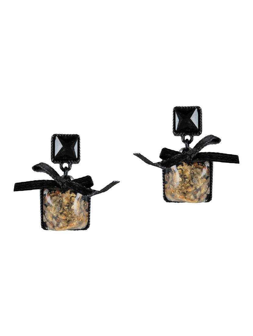 black metal drop earring - 15739061 - Zoom Image - 1