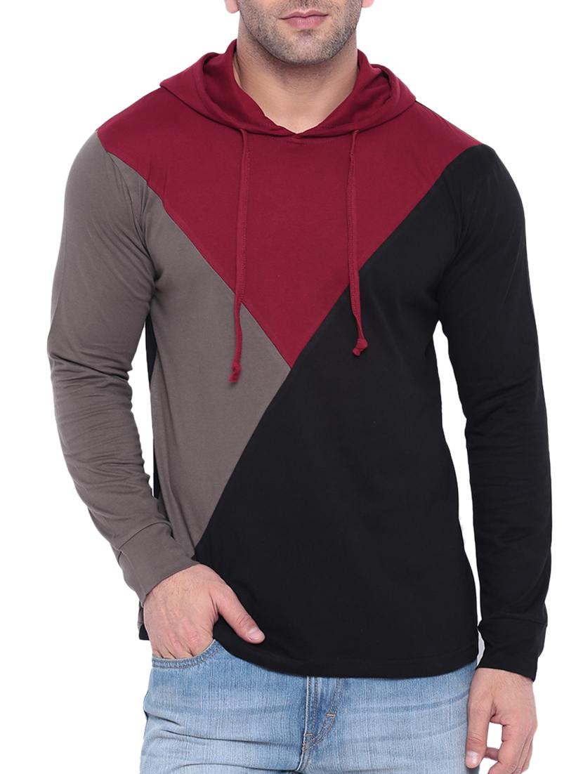 multi colored cotton color block t-shirt - 15739184 - Zoom Image - 1