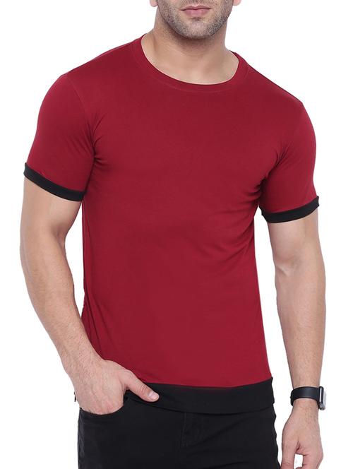 maroon cotton t-shirt - 15739185 - Standard Image - 1
