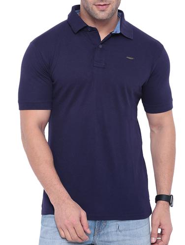 navy blue cotton polo t-shirt - 15739191 - Very Small Image - 1