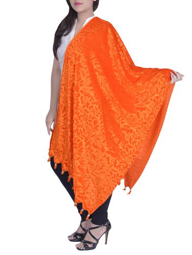 Velvet self-design dupatta - 15739252 - Very Small Image - 1