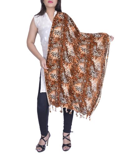Velvet tiger printed dupatta - 15739257 - Very Small Image - 1