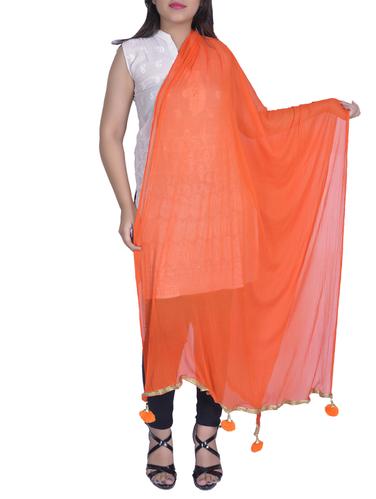 Plain dupatta with tassels - 15739262 - Very Small Image - 1