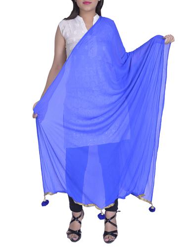 Plain dupatta with tassels - 15739263 - Very Small Image - 1