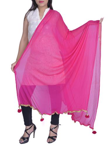 Plain dupatta with tassels - 15739264 - Very Small Image - 1