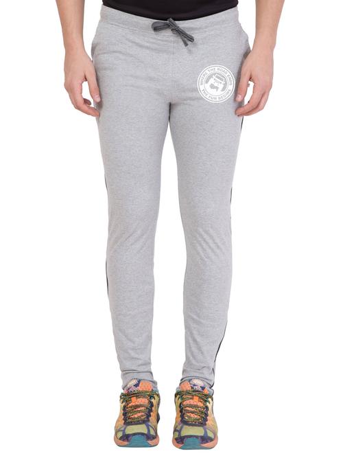 grey cotton full length track pant - 15739692 - Standard Image - 1