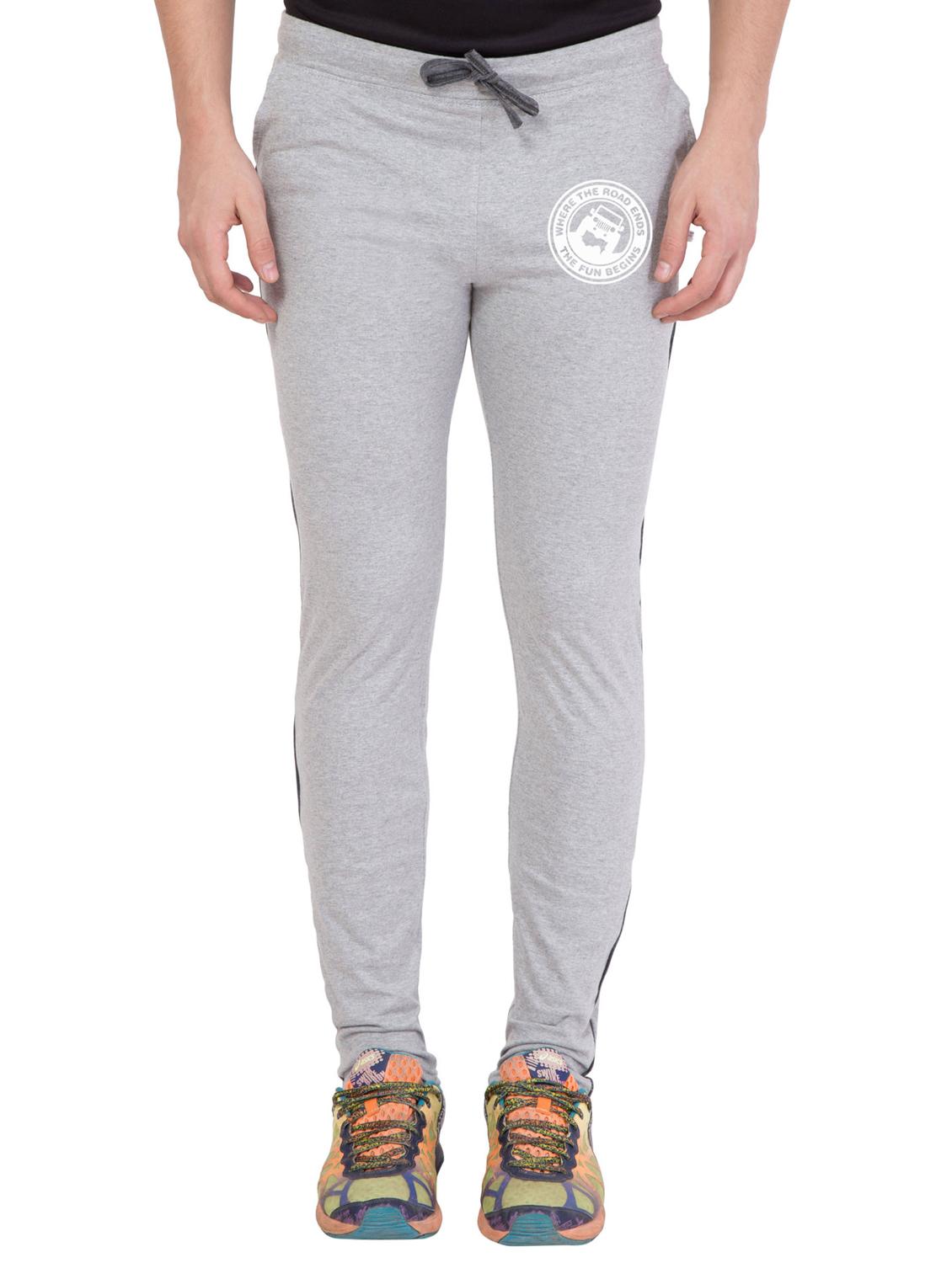 grey cotton full length track pant - 15739692 - Zoom Image - 1