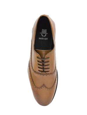 brown leather lace-up brouges - 15739858 - Standard Image - 4