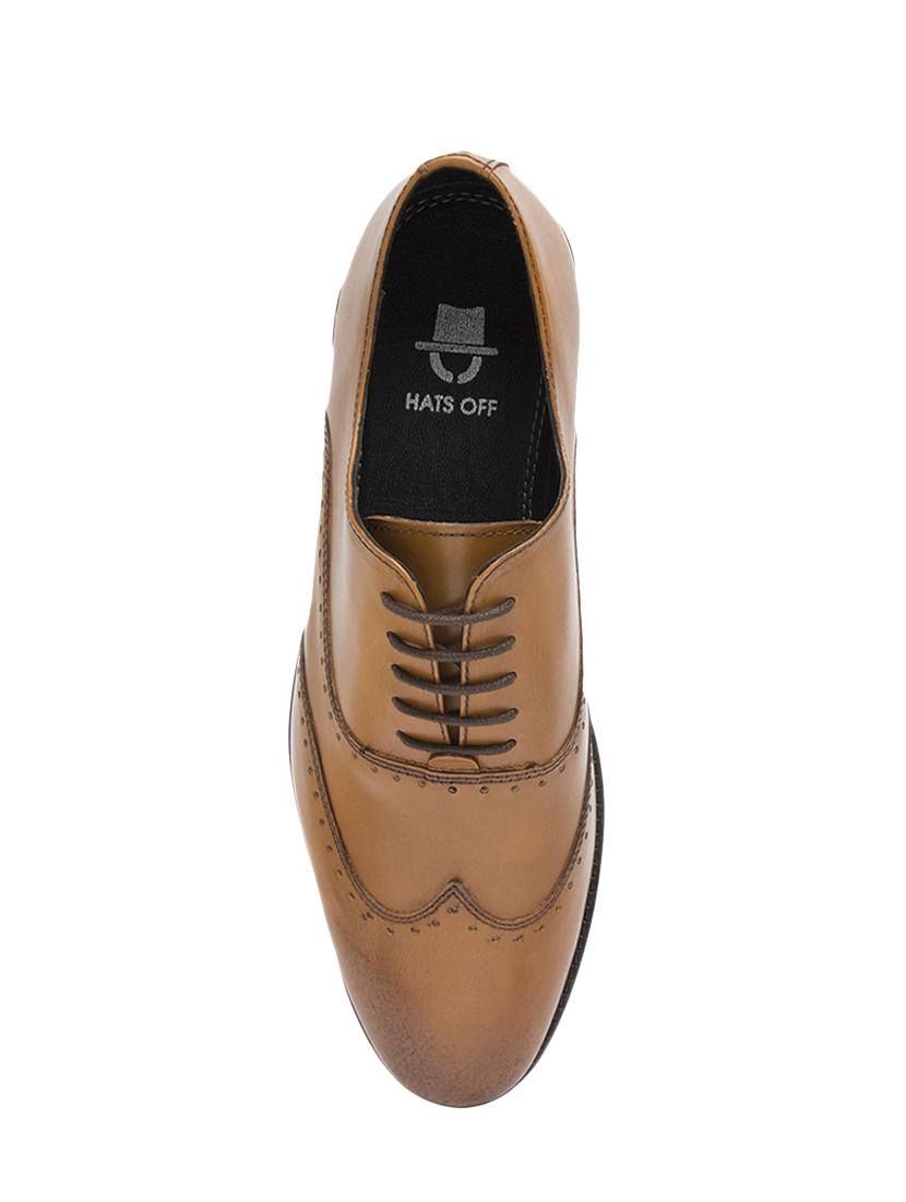 brown leather lace-up brouges - 15739858 - Zoom Image - 4