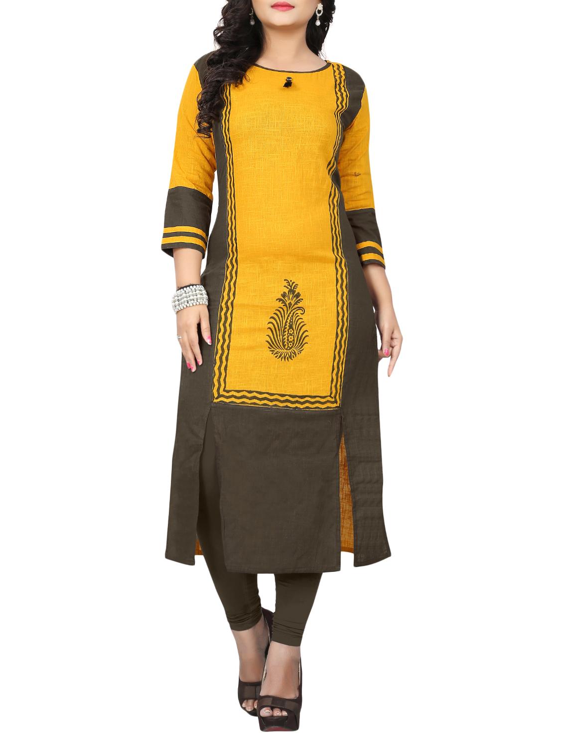 printed straight kurta - 15739943 - Zoom Image - 1