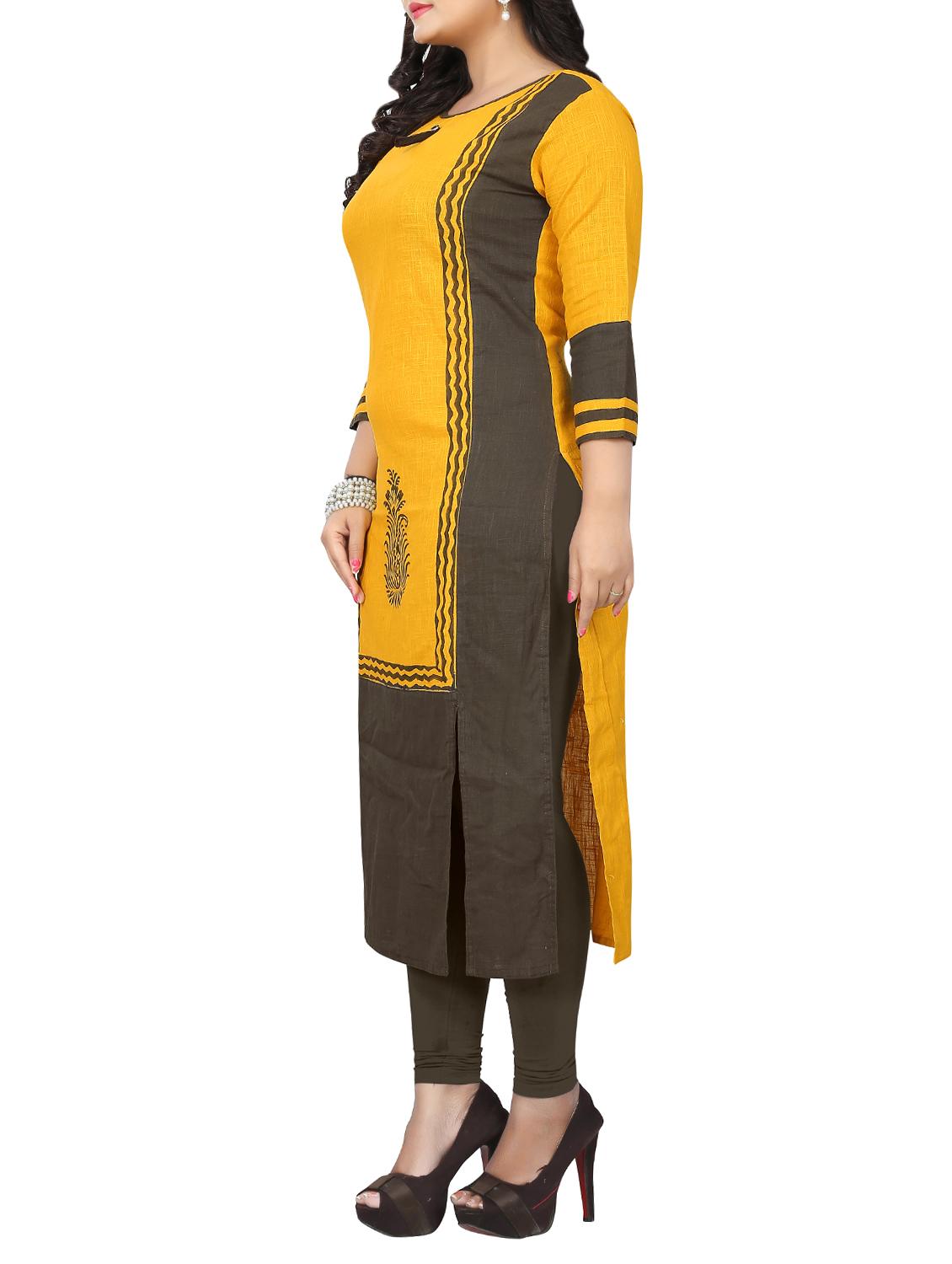 printed straight kurta - 15739943 - Zoom Image - 2