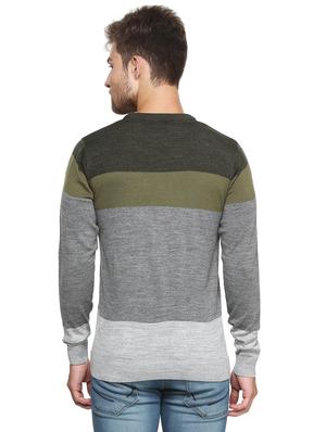 grey color block pullover - 15740826 - Standard Image - 2