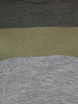 grey color block pullover - 15740826 - Standard Image - 4