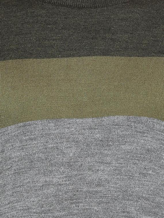 grey color block pullover - 15740826 - Zoom Image - 4