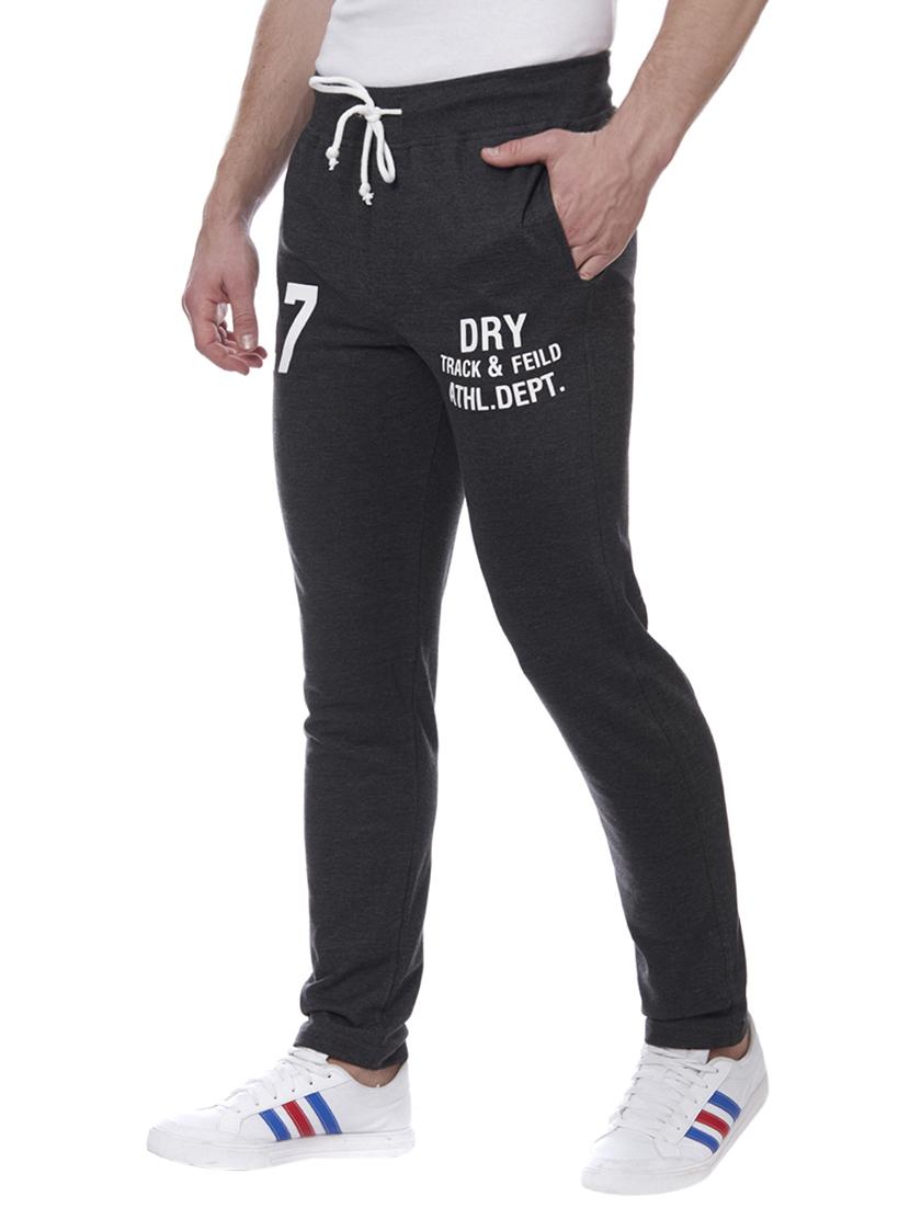 black cotton full length track pant - 15740933 - Zoom Image - 2