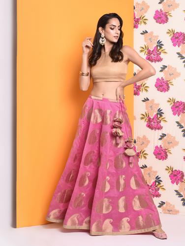 Solid chanderi blouse - 15740963 - Very Small Image - 1