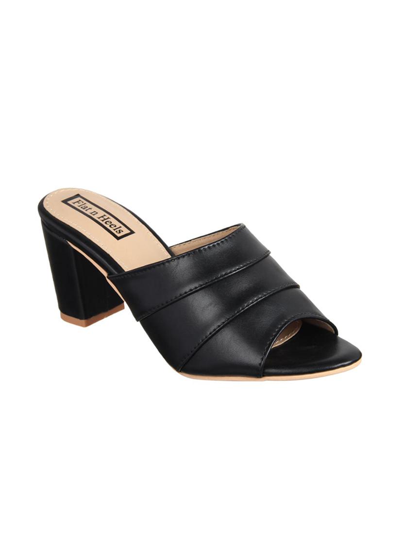 black slip on sandals - 15741863 - Zoom Image - 1