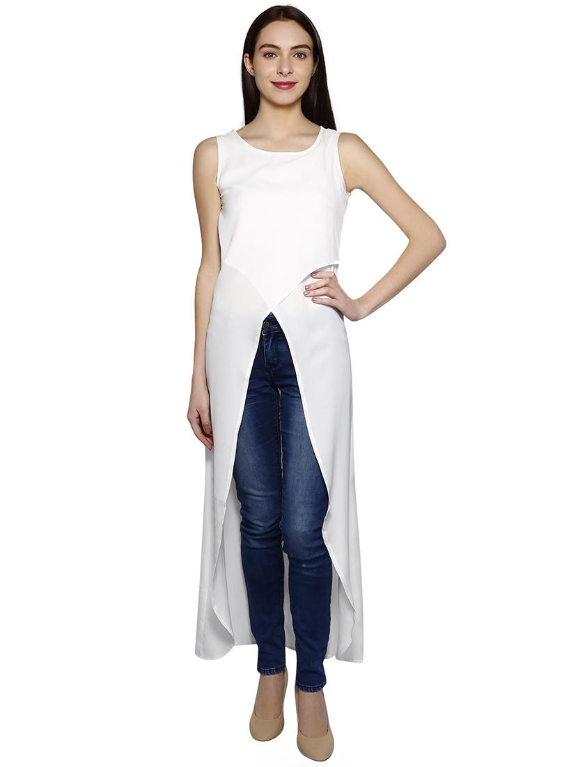 sleeveless overlap front tunic - 15743442 - Zoom Image - 1
