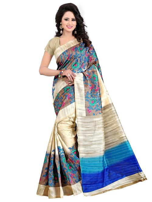 floral printed bhagalpuri saree with blouse - 15743564 - Very Small Image - 1