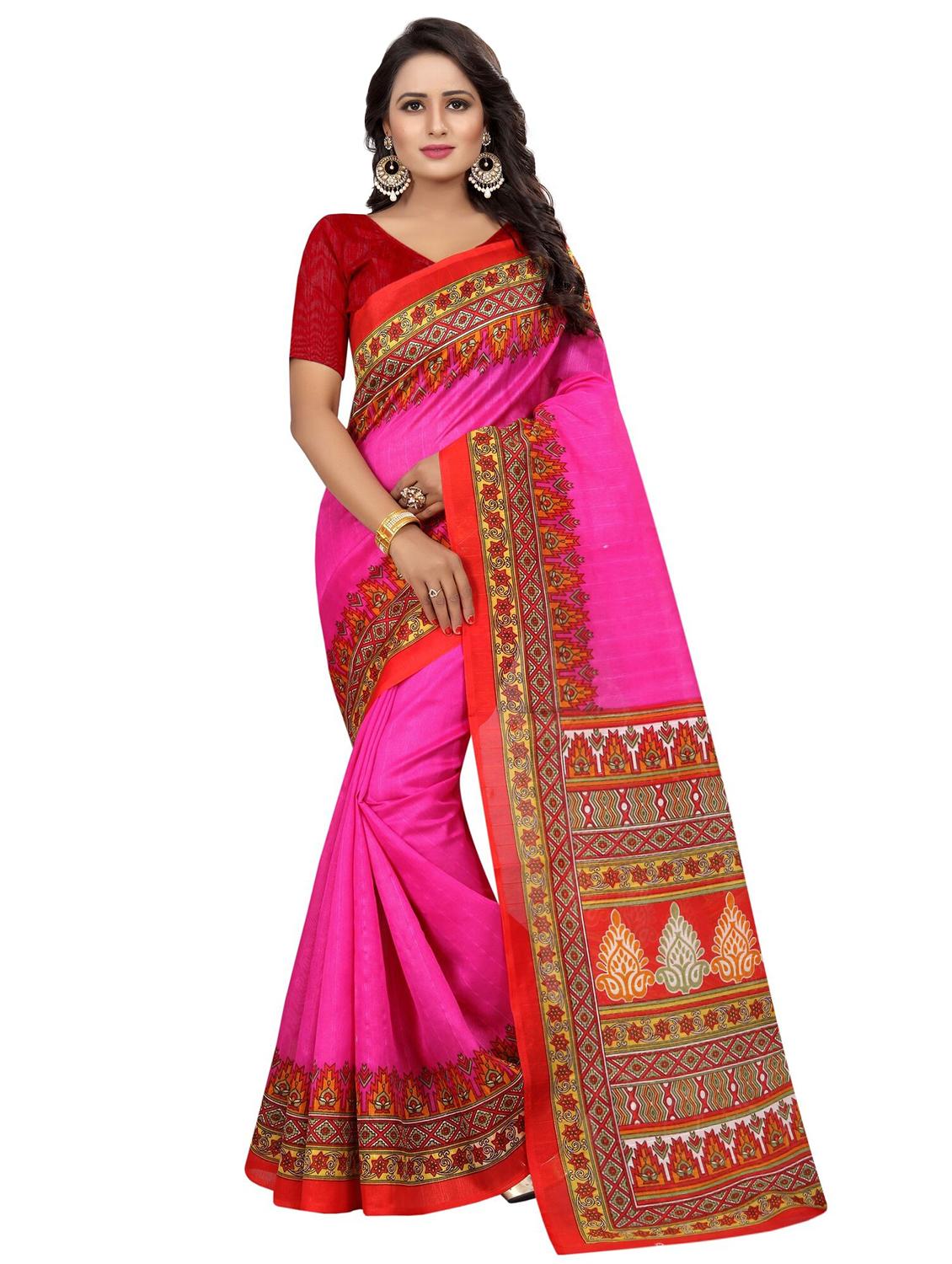geometrical border bhagalpuri saree with blouse - 15743568 - Zoom Image - 1