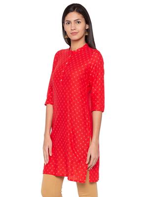 straight printed kurta - 15744032 - Standard Image - 2