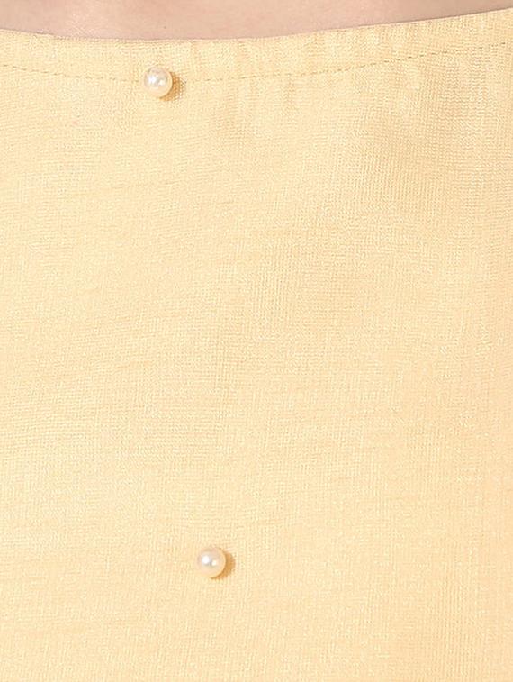 mesh cape faux pearl crop top - 15744293 - Zoom Image - 5