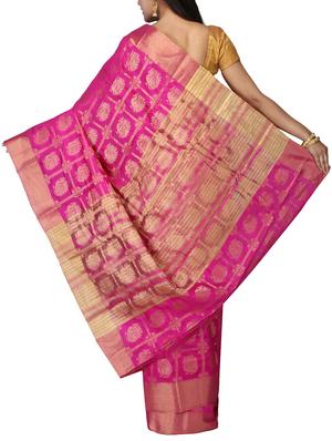conversational zari motif kanjivaram saree with blouse - 15744327 - Standard Image - 2