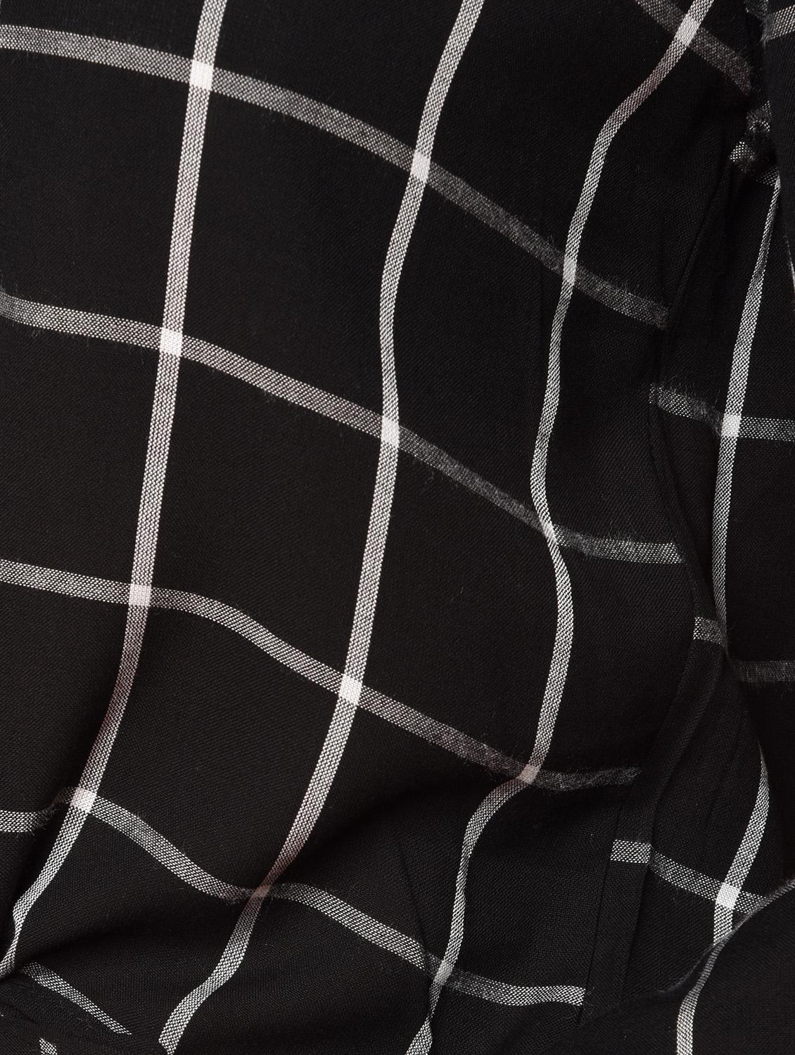 tie-knot hem checkered crop top - 15744488 - Zoom Image - 6