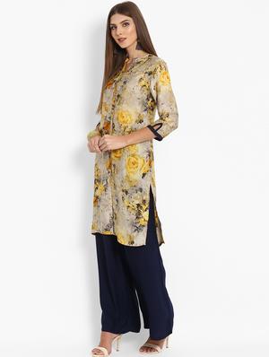floral straight kurta - 15745849 - Standard Image - 2