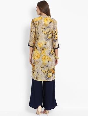 floral straight kurta - 15745849 - Standard Image - 3