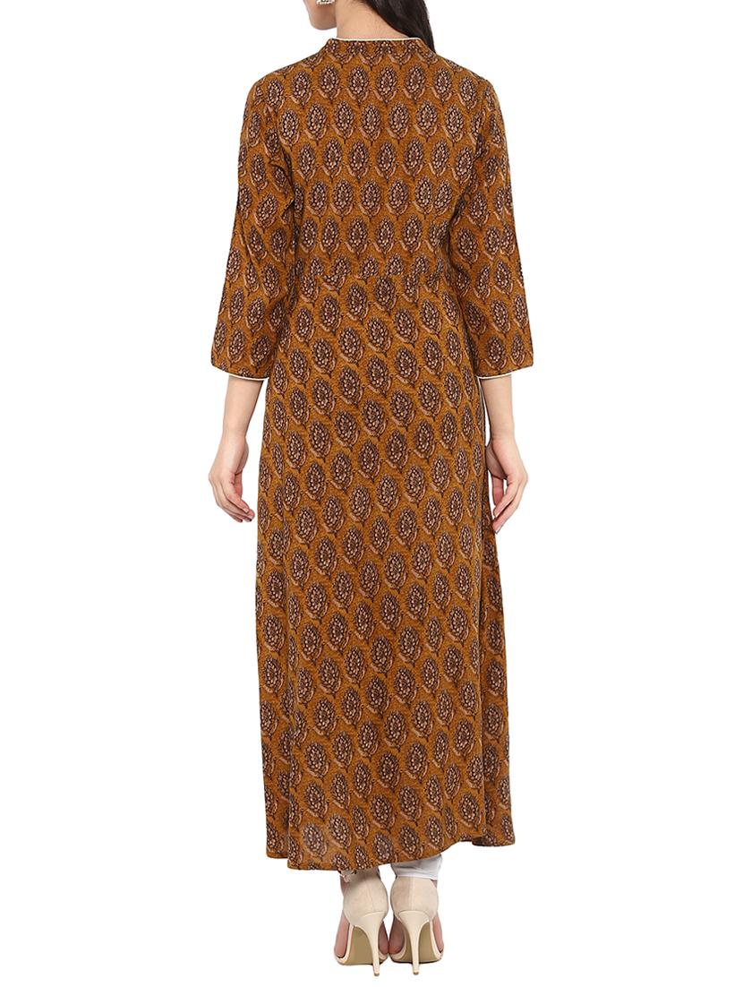 flared printed kurta - 15745863 - Zoom Image - 3