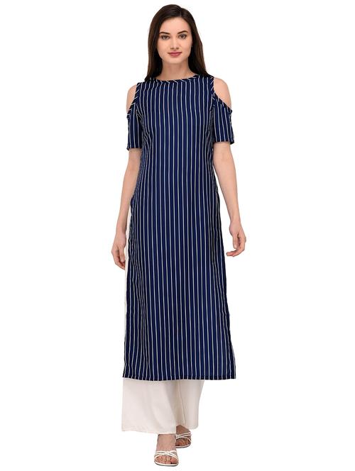 straight stripes kurta - 15746368 - Standard Image - 1