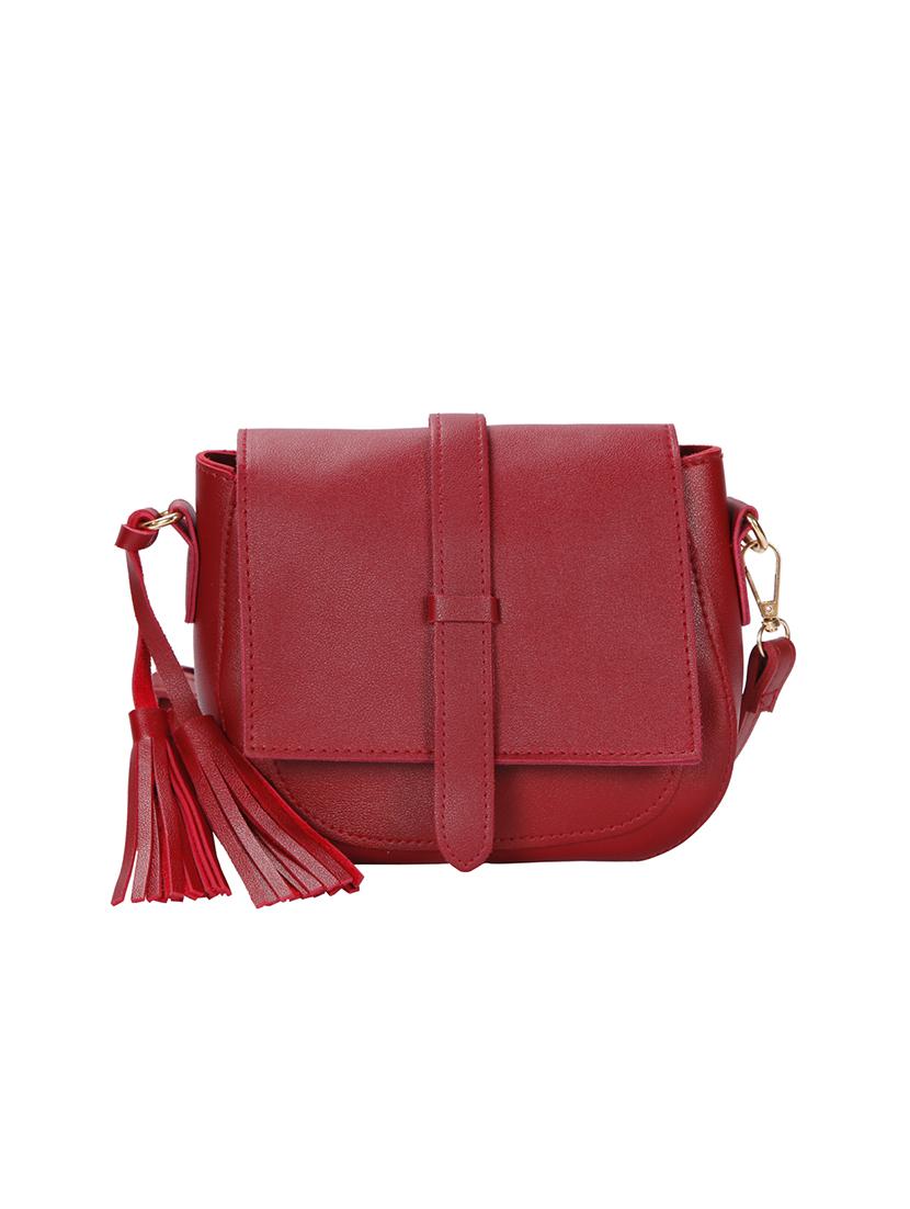 red leatherette (pu) regular sling bag - 15746719 - Zoom Image - 1