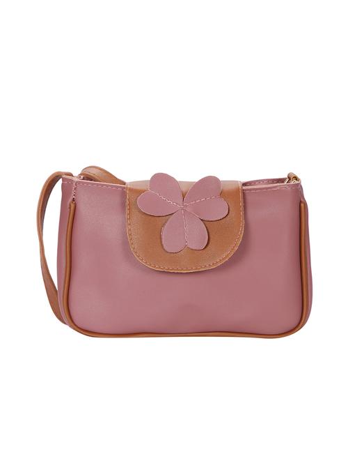 pink leatherette (pu) regular sling bag - 15746730 - Very Small Image - 1