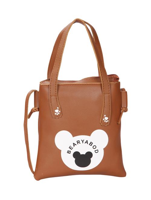 tan leatherette (pu) regular sling bag - 15746742 - Standard Image - 1