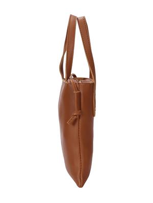 tan leatherette (pu) regular sling bag - 15746742 - Standard Image - 4