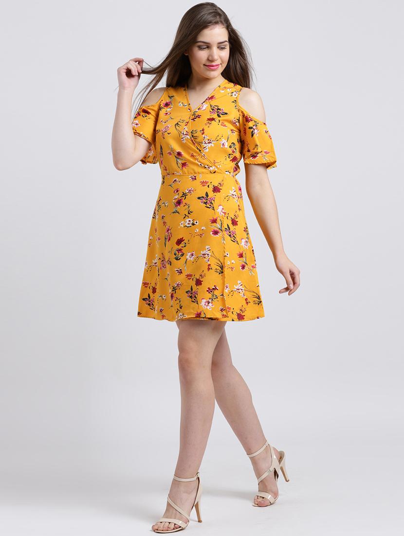 surplice neck floral dress - 15747093 - Zoom Image - 2