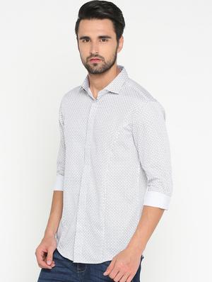 white cotton casual shirt - 15747214 - Standard Image - 2