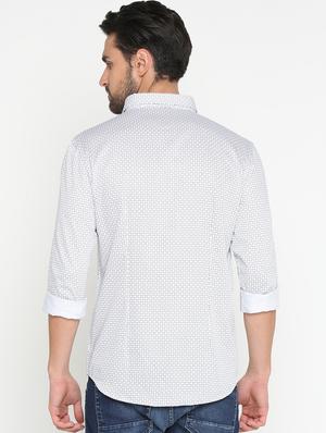 white cotton casual shirt - 15747214 - Standard Image - 3