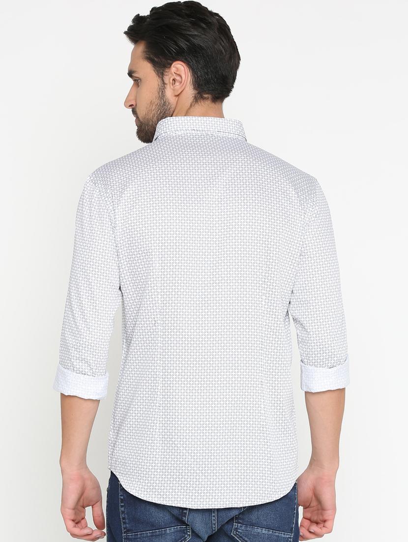 white cotton casual shirt - 15747214 - Zoom Image - 3