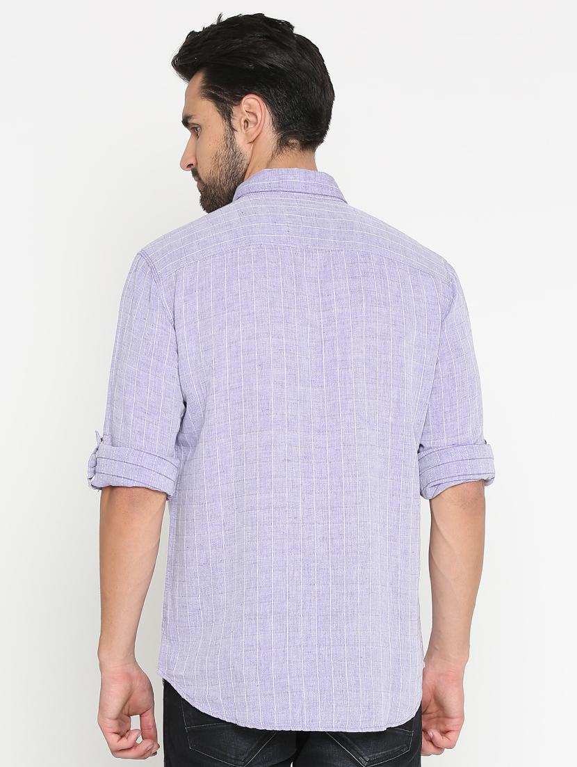 purple checkered short kurta - 15747286 - Zoom Image - 3