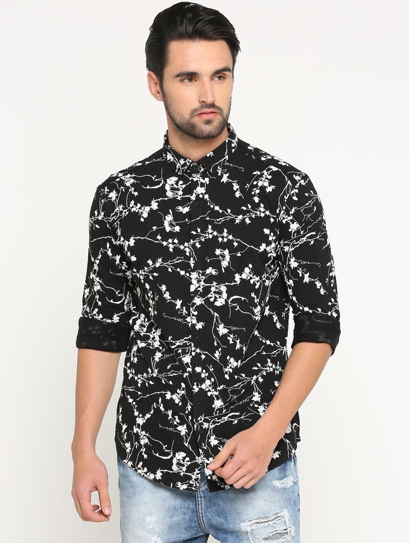 black cotton casual shirt - 15747330 - Zoom Image - 1