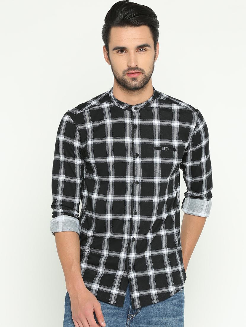 black cotton casual shirt - 15747343 - Zoom Image - 1